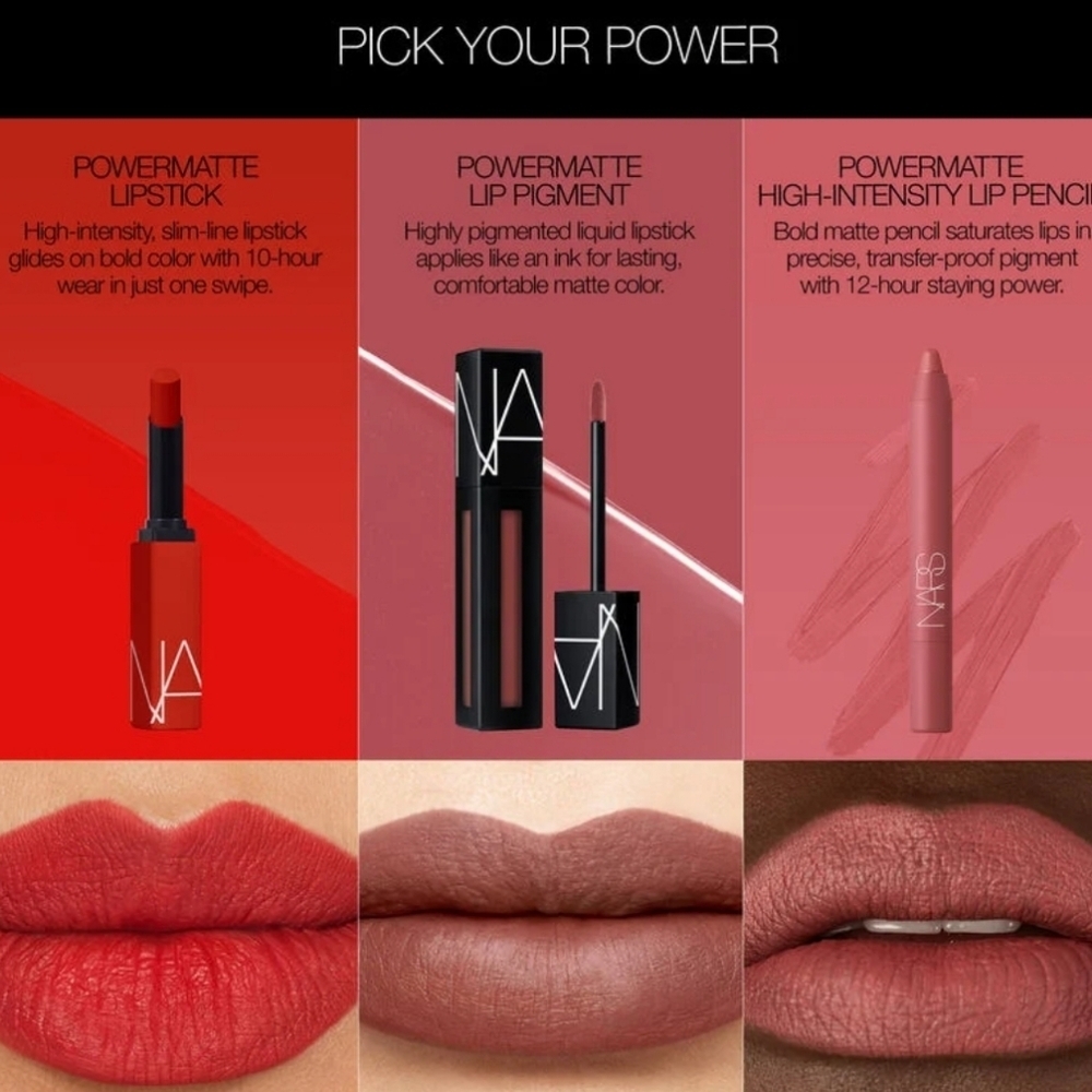 NARS Powermatte High Intensity Lip Pencil: Midnight Rider (195) .08oz, NIB - Picture 6 of 6